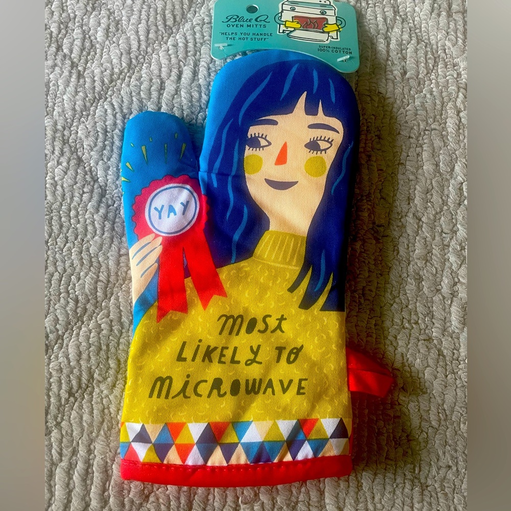 Oven Mitt NWT Blue Q